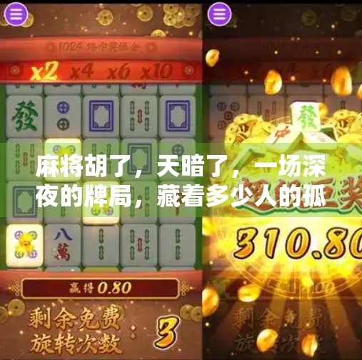 麻将胡了，天暗了，一场深夜的牌局，藏着多少人的孤独与慰藉？