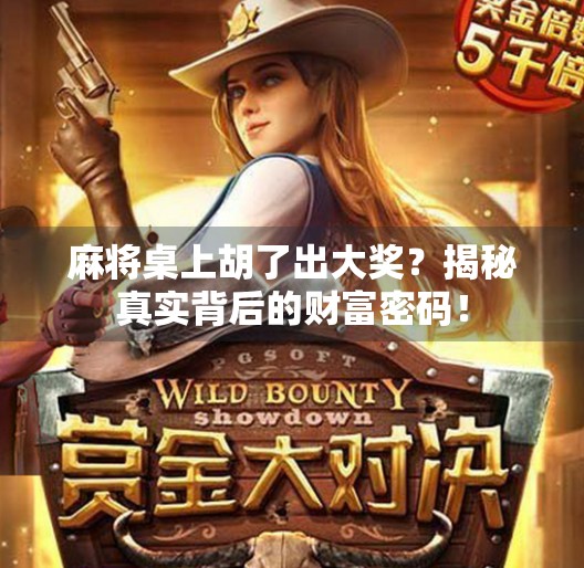 麻将桌上胡了出大奖?揭秘真实背后的财富密码! 麻将桌上胡了出大奖?揭秘真实背后的财富密码!