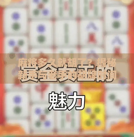 麻将多久就胡了?揭秘新手与老手的胡牌时间差! 麻将多久就胡了?揭秘新手与老手的胡牌时间差!