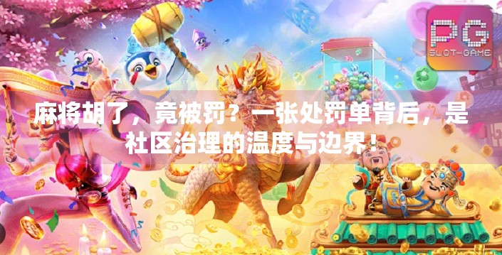 麻将胡了,竟被罚?一张处罚单背后,是社区治理的温度与边界! 麻将胡了,竟被罚?一张处罚单背后,是社区治理的温度与边界!