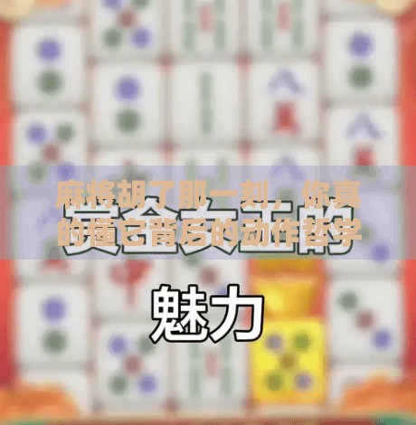 麻将胡了那一刻,你真的懂它背后的动作哲学吗? 麻将胡了那一刻,你真的懂它背后的动作哲学吗?