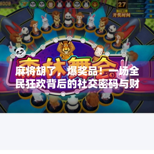 麻将胡了,爆奖品!一场全民狂欢背后的社交密码与财富游戏 麻将胡了,爆奖品!一场全民狂欢背后的社交密码与财富游戏