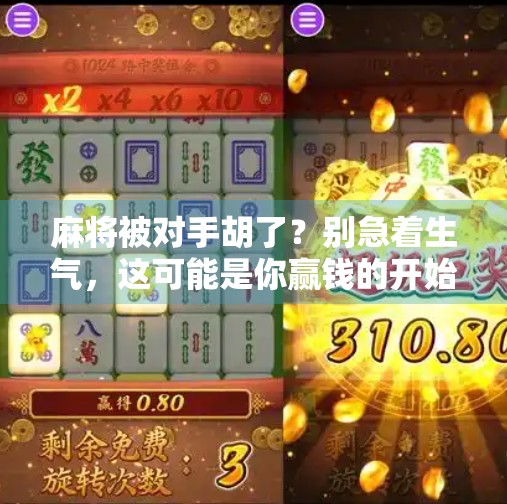 麻将被对手胡了？别急着生气，这可能是你赢钱的开始！