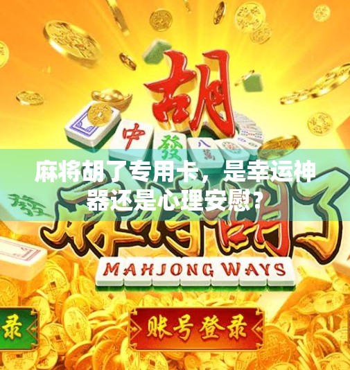 麻将胡了专用卡,是幸运神器还是心理安慰? 麻将胡了专用卡,是幸运神器还是心理安慰?