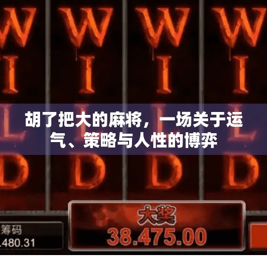 胡了把大的麻将,一场关于运气、策略与人性的博弈 胡了把大的麻将,一场关于运气、策略与人性的博弈