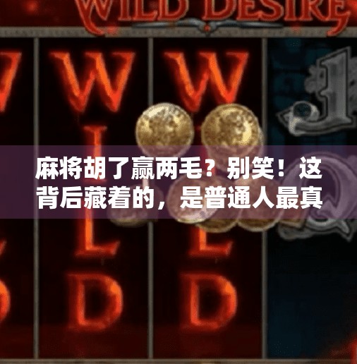 麻将胡了赢两毛?别笑!这背后藏着的,是普通人最真实的生存哲学 麻将胡了赢两毛?别笑!这背后藏着的,是普通人最真实的生存哲学