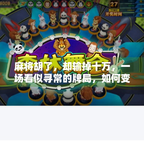 麻将胡了，却输掉十万，一场看似寻常的牌局，如何变成人生转折点？