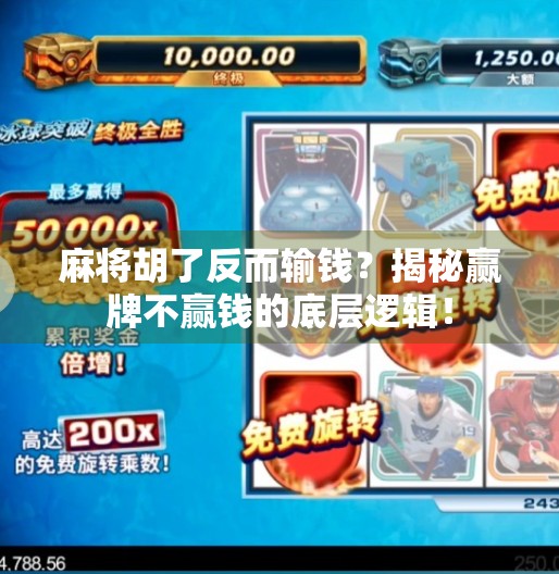 麻将胡了反而输钱？揭秘赢牌不赢钱的底层逻辑！