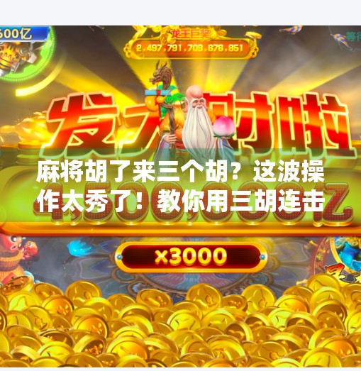 麻将胡了来三个胡？这波操作太秀了！教你用三胡连击赢麻全场！