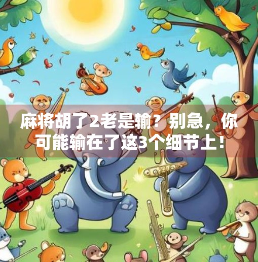 麻将胡了2老是输?别急,你可能输在了这3个细节上!