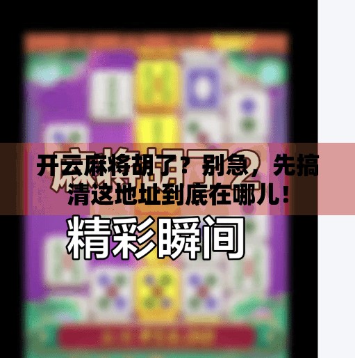 开云麻将胡了？别急，先搞清这地址到底在哪儿！