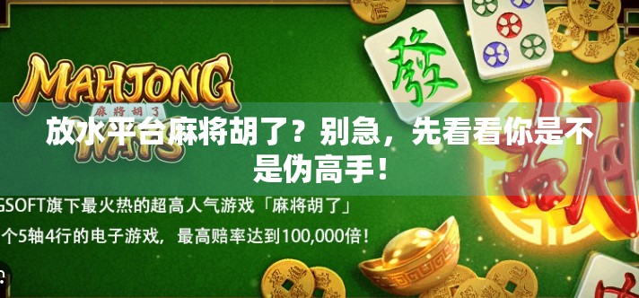 放水平台麻将胡了?别急,先看看你是不是伪高手! 放水平台麻将胡了?别急,先看看你是不是伪高手!