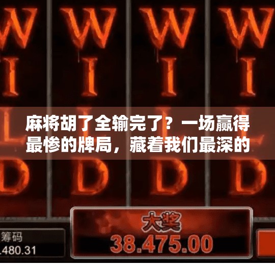 麻将胡了全输完了?一场赢得最惨的牌局,藏着我们最深的焦虑