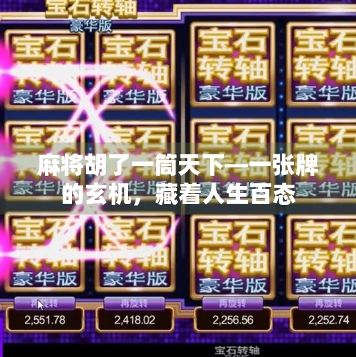 麻将胡了一筒天下—一张牌的玄机，藏着人生百态