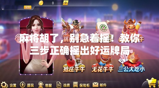 麻将胡了,别急着摇!教你三步正确摇出好运牌局