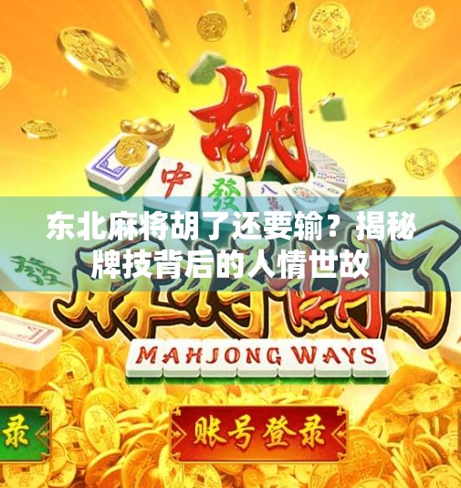 东北麻将胡了还要输?揭秘牌技背后的人情世故 东北麻将胡了还要输?揭秘牌技背后的人情世故